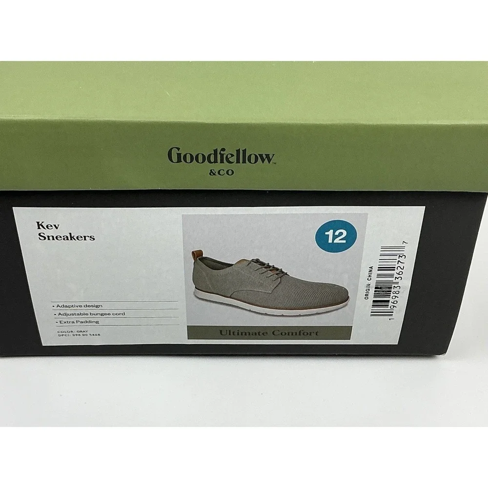 Goodfellow &‎ Co. Gray Knit Oxford Dress Casual Shoes Men's Size 12